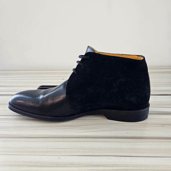 Undandy Black Suede Leather Lace Up Chukka Ankle Boot Size 38 US 6 - Picture 3 of 9